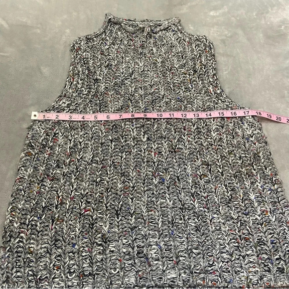 Anthropologie Moth "Joelle" Mock Neck Sleeveless High Low Sweater 27285 - Picture 6 of 11